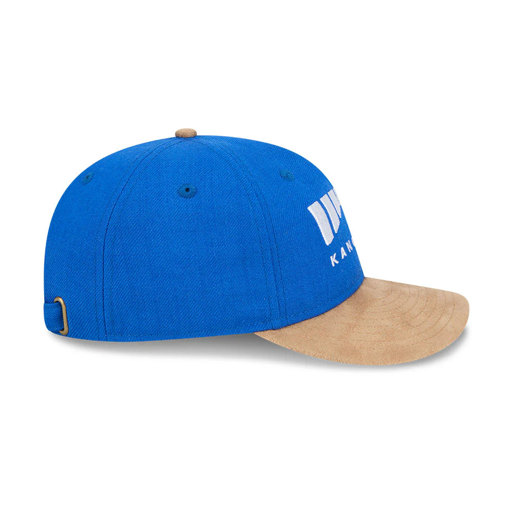North Melbourne Kangaroos Hat - AFL 2025 Retro Contrast Suede 9Fifity Strapback Cap - New Era